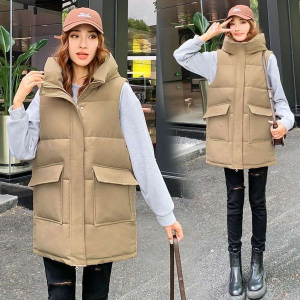 plain cotton vest womens mid length autumn and winter style korean fashionable hooded figure flattering large, Black;white
plain cotton vest womens mid length autumn and winter style korean fashionable hooded figure flattering large, Black;white