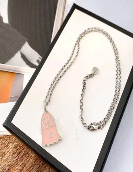 g brand ghost necklace double pendant epoxy enamel elf clavicle chain2060384, Silver
g brand ghost necklace double pendant epoxy enamel elf clavicle chain2060384, Silver