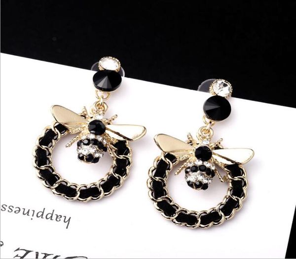 luxury designer earrings with black stone gold alloy bee cute circle earrings for women jewelry gift1803967, Silver
luxury designer earrings with black stone gold alloy bee cute circle earrings for women jewelry gift1803967, Silver
