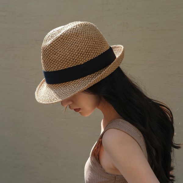 wide brim hats bucket spring and summer retro men's ladies british style handmade crochet sunshade jazz hat bowler starter cap 230905, Blue;gray
wide brim hats bucket spring and summer retro men's ladies british style handmade crochet sunshade jazz hat bowler starter cap 230905, Blue;gray