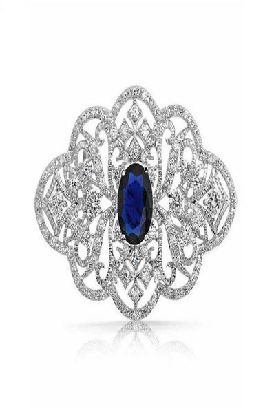 2 inch vintage look clear rhinestone crystal diamante wedding jewelry brooch with blue stone6413501, Gray
2 inch vintage look clear rhinestone crystal diamante wedding jewelry brooch with blue stone6413501, Gray