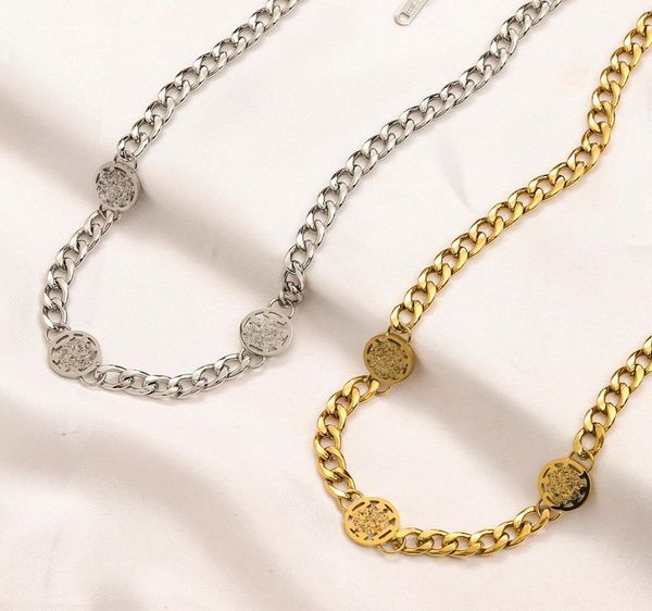 never fading 18k gold plated luxury brand designer pendants necklaces stainless steel round letter choker pendant necklace chain j1706229, Silver
never fading 18k gold plated luxury brand designer pendants necklaces stainless steel round letter choker pendant necklace chain j1706229, Silver