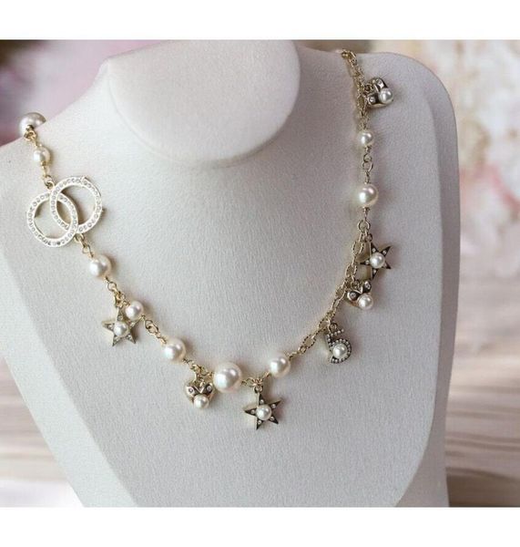 small fragrance letter pearl inlaid with diamond star love temperament sweet necklace versatile fashion elegant exquisite9787205, Silver
small fragrance letter pearl inlaid with diamond star love temperament sweet necklace versatile fashion elegant exquisite9787205, Silver