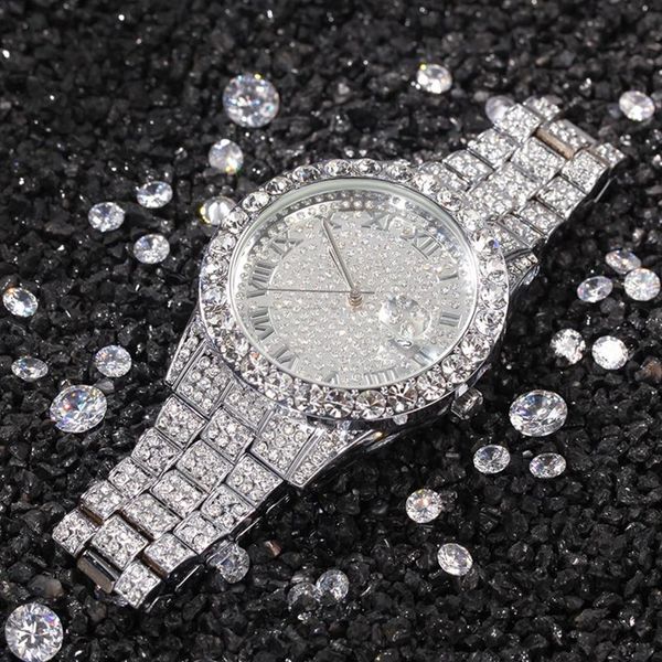 mens watch full diamond iced out watch new fashion hip hop punk gold silver watch2662, Slivery;brown
mens watch full diamond iced out watch new fashion hip hop punk gold silver watch2662, Slivery;brown