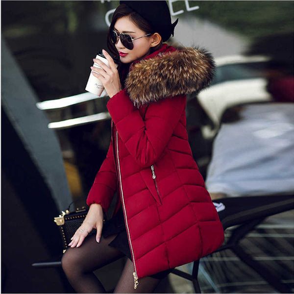 designer down jacket winter korean new women's mid length slim fit with large fur collar down cotton thick coat parka coats for women, Black
designer down jacket winter korean new women's mid length slim fit with large fur collar down cotton thick coat parka coats for women, Black