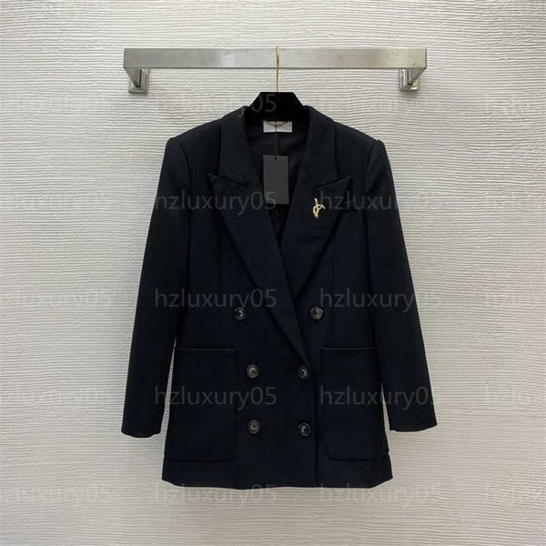 designer jacket women black blazer designer suit jackets long sleeved large pockets double breasted lapel with shoulder pads gold brooch des, Black;brown
designer jacket women black blazer designer suit jackets long sleeved large pockets double breasted lapel with shoulder pads gold brooch des, Black;brown