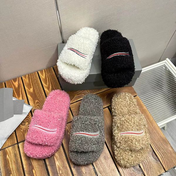 Image of Slipper latest Pool Pillow Comfort Mules Women Fashion Slippers Ladies Summer Vibrant Sandals Puffy Style Classic Slides luxury letter printed platfor