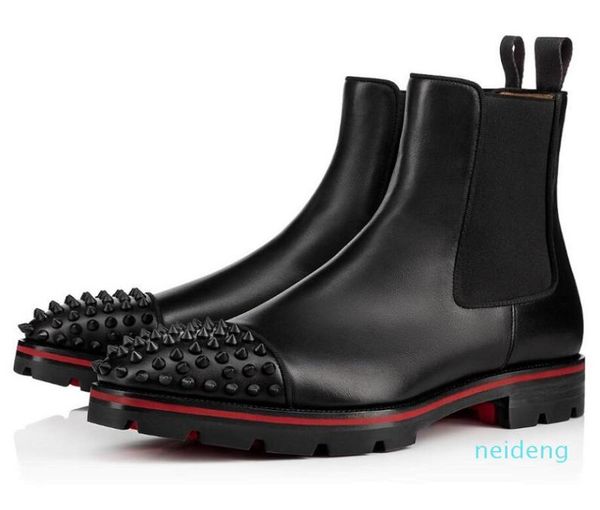 2021 winter brand men boots melon spikes ankle boots suede & calfskin & grained leathers lug sole fashion booties3991544, Black
2021 winter brand men boots melon spikes ankle boots suede & calfskin & grained leathers lug sole fashion booties3991544, Black