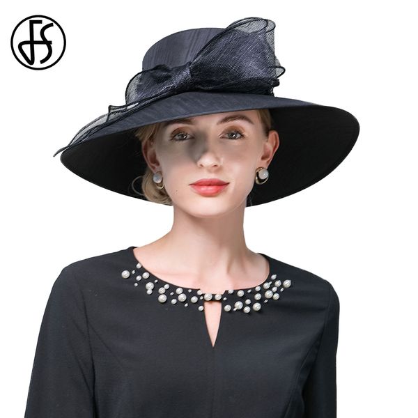 wide brim hats bucket fs female elegant church black for women formal occasion kentucky cap ladies tea party millinery with big bowknot 2309, Blue;gray
wide brim hats bucket fs female elegant church black for women formal occasion kentucky cap ladies tea party millinery with big bowknot 2309, Blue;gray