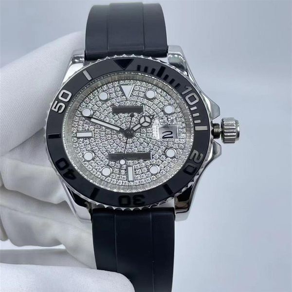 men's watch classic fashion automatic mechanical watch dial inlaid with diamond rubber strap size 40mm 288b, Slivery;golden
men's watch classic fashion automatic mechanical watch dial inlaid with diamond rubber strap size 40mm 288b, Slivery;golden