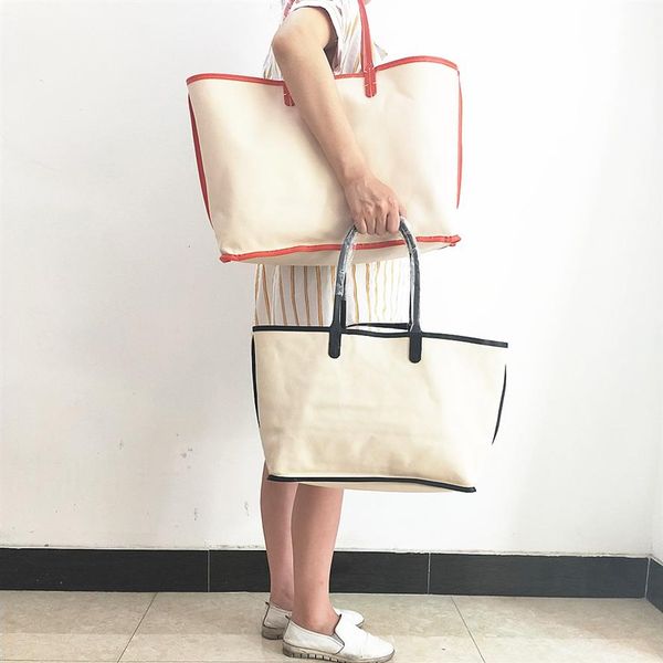 2021 fashion women handbags classic coated canvas shopping bag lady large capacity totes woman beach bags purses with strong han307z, Red;black
2021 fashion women handbags classic coated canvas shopping bag lady large capacity totes woman beach bags purses with strong han307z, Red;black