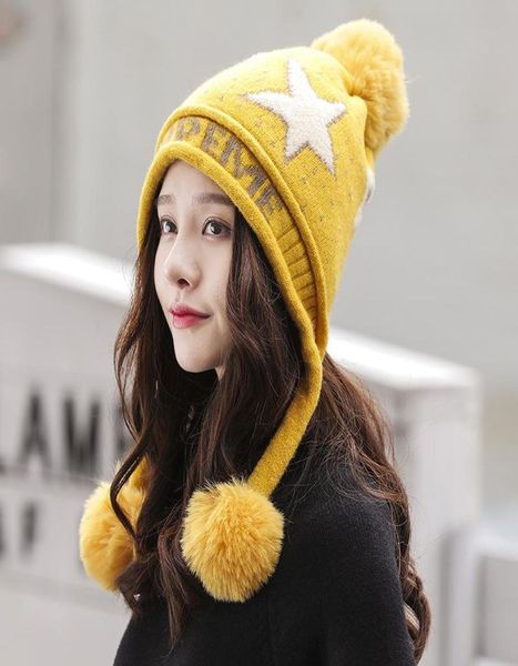 2020 women039s hat knitted wool warm winter beanie thickened windproof cap big stars with pompoms designer bonnets3165963, Blue;gray
2020 women039s hat knitted wool warm winter beanie thickened windproof cap big stars with pompoms designer bonnets3165963, Blue;gray