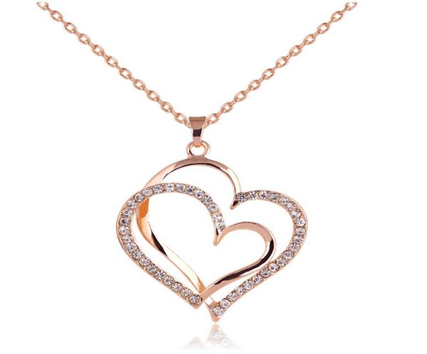new luxury crystal rhinestone double heart shape pendant necklaces for women girls gold plated jewelry gifts whole pr1839944, Silver
new luxury crystal rhinestone double heart shape pendant necklaces for women girls gold plated jewelry gifts whole pr1839944, Silver
