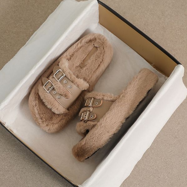 women's luxury slippers designer fashion furry sandals for women fluffy wool sheep slide wool flats fluffy soft warm slippers for winte, Black
women's luxury slippers designer fashion furry sandals for women fluffy wool sheep slide wool flats fluffy soft warm slippers for winte, Black