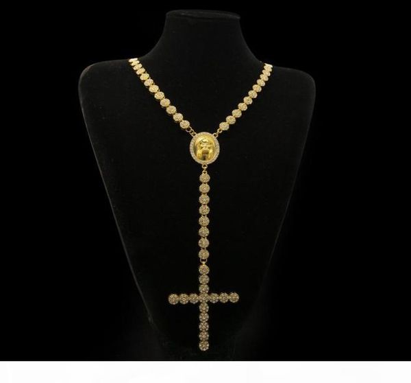 men luxury long necklace gold silver full iced out rhinestones jesus face with big pendant necklace rosary punk jewelry4995895
men luxury long necklace gold silver full iced out rhinestones jesus face with big pendant necklace rosary punk jewelry4995895