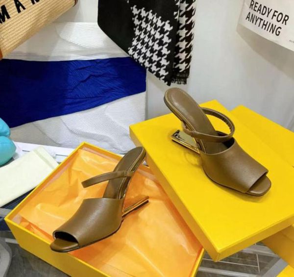 leather highheeled slippers fashion women039s metal letter heel 8cm full leather bottom sandals luxury designer shoes part2220435, Black
leather highheeled slippers fashion women039s metal letter heel 8cm full leather bottom sandals luxury designer shoes part2220435, Black