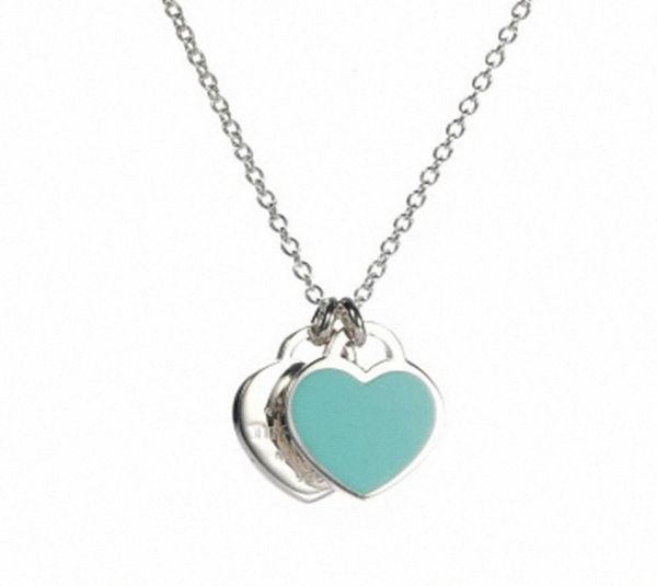925 silverencrusted new double heartshaped necklace new blue heart red pink necklace female lover gift mzrj3895821, Silver
925 silverencrusted new double heartshaped necklace new blue heart red pink necklace female lover gift mzrj3895821, Silver