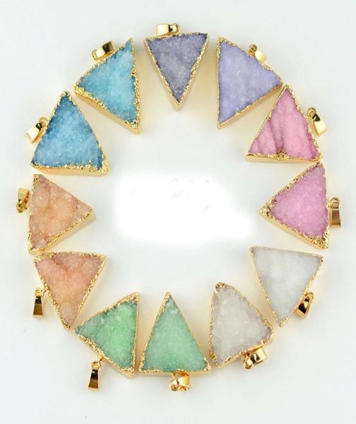 druzy quartz crystal charm pendant gold plated triangle necklace pendant diy druzy jewelry ps13334135591, Silver
druzy quartz crystal charm pendant gold plated triangle necklace pendant diy druzy jewelry ps13334135591, Silver