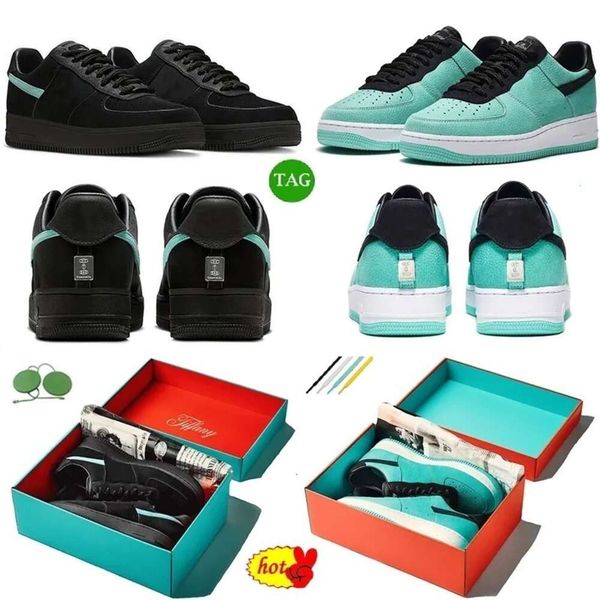 2023 new shoes af 1 low tiffany black blue 1837 fashion sneakers with original box