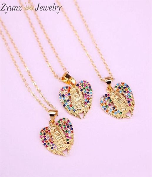 10pcs 11 styles gold color virgin jesus religious jewelry rainbow clear crystal zirconia cz micro pave pendant necklace j121825095892213, Silver
10pcs 11 styles gold color virgin jesus religious jewelry rainbow clear crystal zirconia cz micro pave pendant necklace j121825095892213, Silver