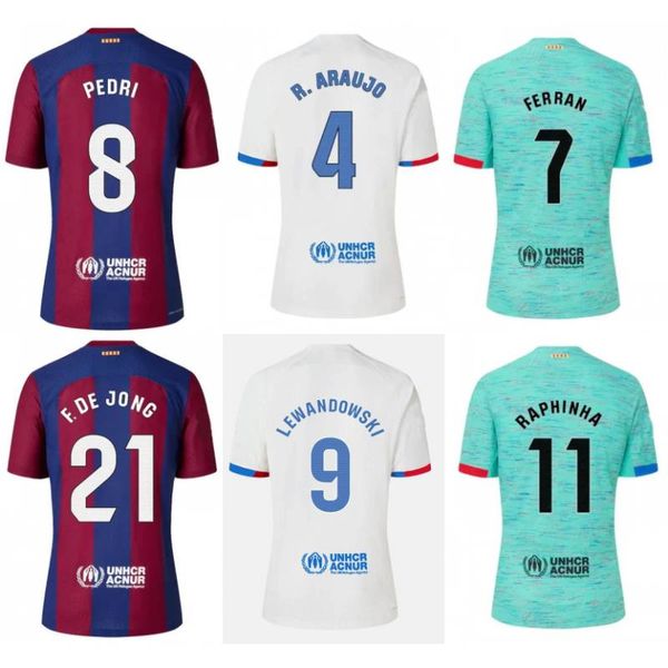 2023/24 barcelona soccer jersey 2024 lewandowski r. araujo pedri gavi gundogan raphinha shirt mens christensen ferran kounde balde joao feli, Black;yellow
2023/24 barcelona soccer jersey 2024 lewandowski r. araujo pedri gavi gundogan raphinha shirt mens christensen ferran kounde balde joao feli, Black;yellow