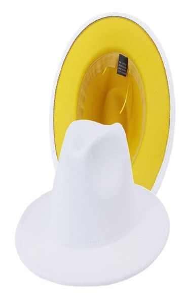 wide brim hats outer white inner yellow fedora women whole 2021 wool 2 two tone men and jazz party cap8894130, Blue;gray
wide brim hats outer white inner yellow fedora women whole 2021 wool 2 two tone men and jazz party cap8894130, Blue;gray