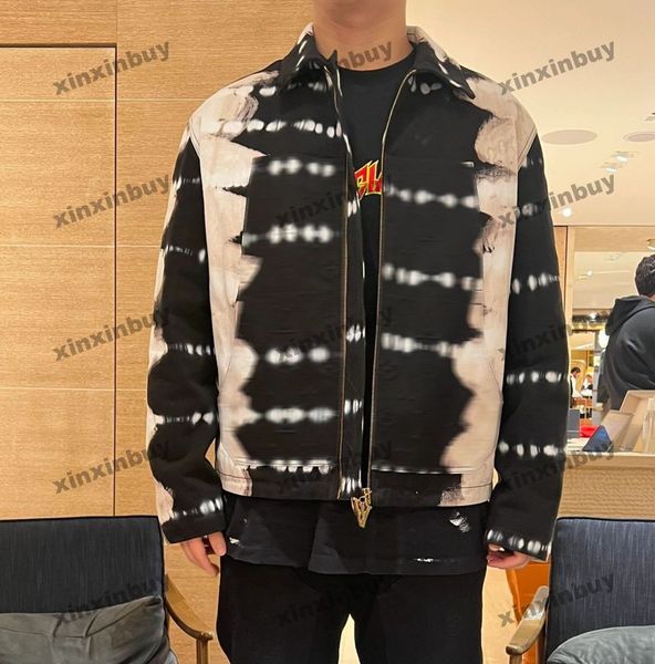 xinxinbuy men designer coat jacket tie dye letter emboss gradient print sets long sleeves women gray black khaki s-xl, Black;brown
xinxinbuy men designer coat jacket tie dye letter emboss gradient print sets long sleeves women gray black khaki s-xl, Black;brown