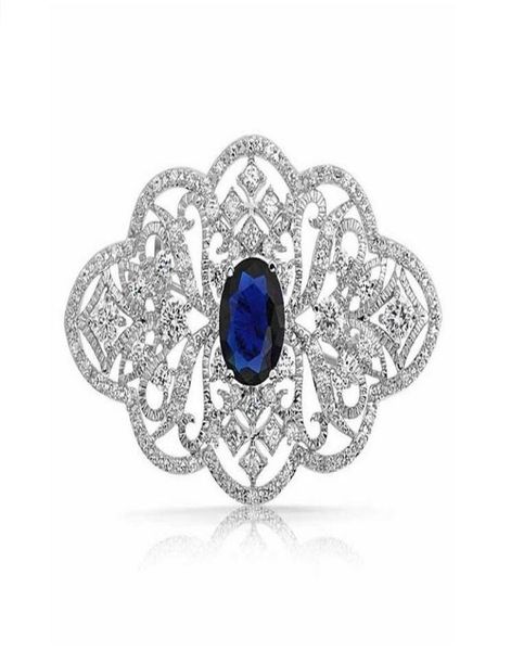 2 inch vintage look clear rhinestone crystal diamante wedding jewelry brooch with blue stone2314450, Gray
2 inch vintage look clear rhinestone crystal diamante wedding jewelry brooch with blue stone2314450, Gray
