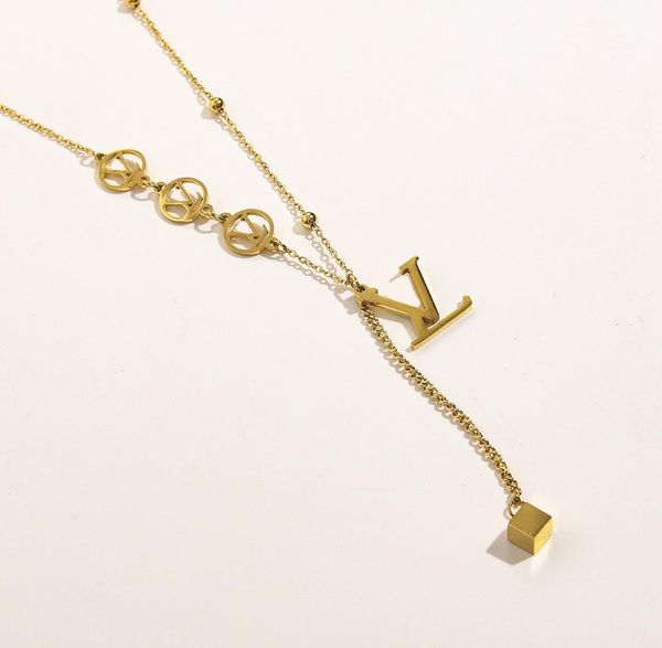 luxury design necklace 18k gold plated stainless steel necklaces choker chain letter pendant fashion womens wedding jewelry access8650175, Silver
luxury design necklace 18k gold plated stainless steel necklaces choker chain letter pendant fashion womens wedding jewelry access8650175, Silver
