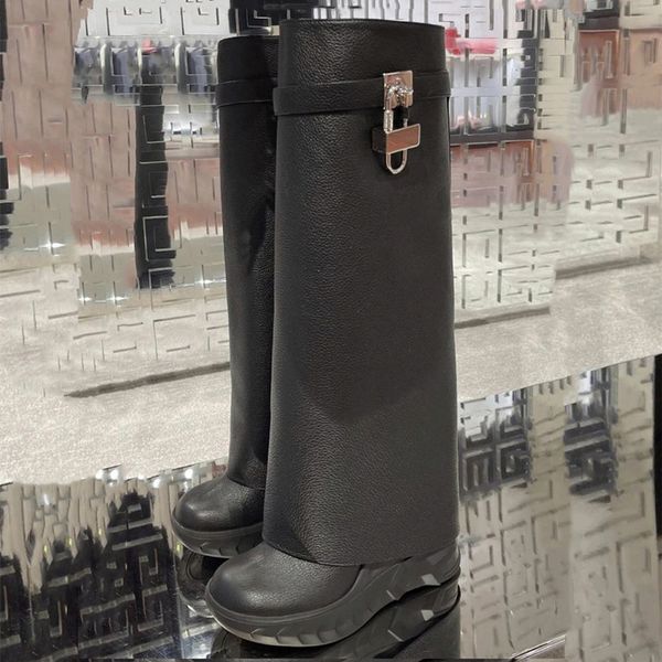 women's new designer luxury brand women's leather boots thick soled high heel boots knee high boots fashion for girls party shoes, Black
women's new designer luxury brand women's leather boots thick soled high heel boots knee high boots fashion for girls party shoes, Black