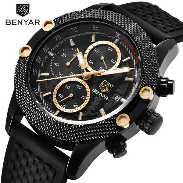 benyar mens watches luxury sport chronograph fashion men waterproof luxury brand gold quartz watch saat reloj hombre274q, Slivery;brown
benyar mens watches luxury sport chronograph fashion men waterproof luxury brand gold quartz watch saat reloj hombre274q, Slivery;brown