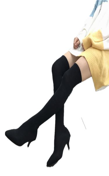 sock shoes for ladies solid kitten heel over knee boots slipon thigh high pump shoes sock boot for women winter footwear4985142, Black
sock shoes for ladies solid kitten heel over knee boots slipon thigh high pump shoes sock boot for women winter footwear4985142, Black