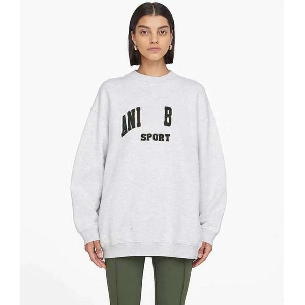 23 women's anines bingg pullover classic letter hand embroidery sportswear letter inside fleece crew neck sweatshirt, Black
23 women's anines bingg pullover classic letter hand embroidery sportswear letter inside fleece crew neck sweatshirt, Black
