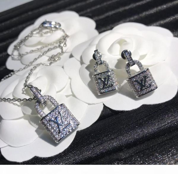 selling new highend custom lock full diamond pendant necklace jewelry set wild trendy fashion earrings9618164, Silver
selling new highend custom lock full diamond pendant necklace jewelry set wild trendy fashion earrings9618164, Silver