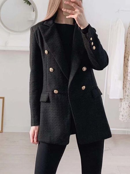 womens suits blazers klkxmyt blazer women traf fashion metal double breasted woollen coat vintage long sleeve female outerwear chic 230904, White;black
womens suits blazers klkxmyt blazer women traf fashion metal double breasted woollen coat vintage long sleeve female outerwear chic 230904, White;black