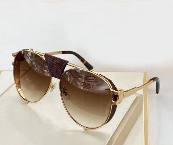 men pilot sunglasses gold brown gradient lens 0981 with leather glasses sun fashion sunglasses shades eye wear new with box6492564, White;black
men pilot sunglasses gold brown gradient lens 0981 with leather glasses sun fashion sunglasses shades eye wear new with box6492564, White;black