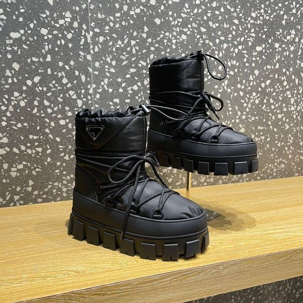 nylon plaque ankle ski snow boots slip-on chunky bootie round toe moon boot women's luxury designer fashion lace up shoes factory footw, Black
nylon plaque ankle ski snow boots slip-on chunky bootie round toe moon boot women's luxury designer fashion lace up shoes factory footw, Black