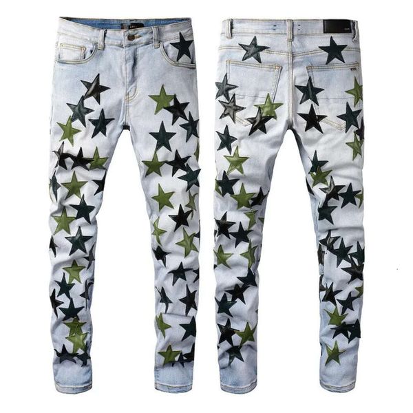 designer jeans mens denim embroidery pants fashion hoes trouser us size 28-40 hip hop distressed zipper trousers for mae 2022 01641, Blue
designer jeans mens denim embroidery pants fashion hoes trouser us size 28-40 hip hop distressed zipper trousers for mae 2022 01641, Blue