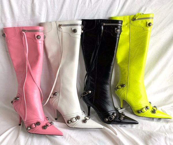 luxury designer long boots thin high heel knee boot stiletto fashion brand cagole stud buckle shoes pointed toe genuine leather ru1550795, Black
luxury designer long boots thin high heel knee boot stiletto fashion brand cagole stud buckle shoes pointed toe genuine leather ru1550795, Black