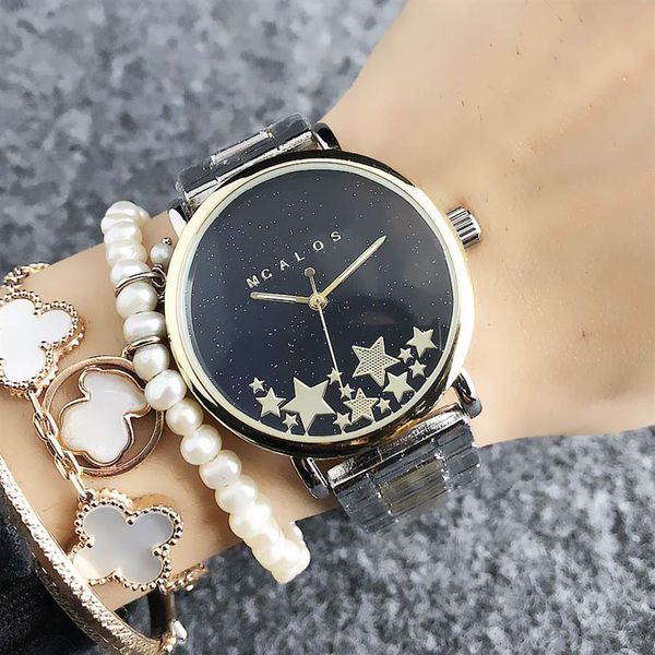 brand quartz wrist watches women lady girl star style metal steel band watch m62312m, Slivery;brown
brand quartz wrist watches women lady girl star style metal steel band watch m62312m, Slivery;brown