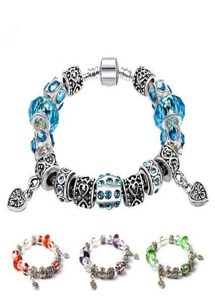 s925 european charm bead bracelet for women's crystal 6 colors bone bracelet jewelry9484787, Black
s925 european charm bead bracelet for women's crystal 6 colors bone bracelet jewelry9484787, Black