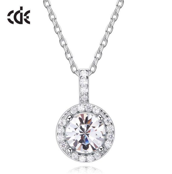 sidel round pendant 925 sterling silver necklace with rovski crystal clavicle chain for women6166213
sidel round pendant 925 sterling silver necklace with rovski crystal clavicle chain for women6166213