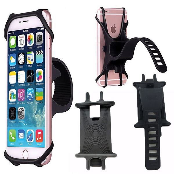 Image of Hot Sale Bike Phone Holder Universal Silicone Bicycle Motorcycle Scooter Bike Mount Stand Mobile Phone Holder