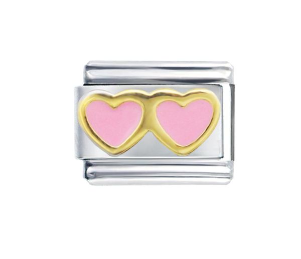 whole stainless steel 9mm classic size composable links adjustable love you pink enamel double hearts italian charm bracelet l5973308, Black
whole stainless steel 9mm classic size composable links adjustable love you pink enamel double hearts italian charm bracelet l5973308, Black