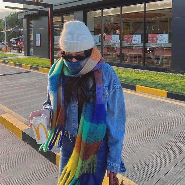 scarves ac the same rainbow scarf men women's autumn winter korean version multi-color contrast plaid tassel3039, Blue;gray
scarves ac the same rainbow scarf men women's autumn winter korean version multi-color contrast plaid tassel3039, Blue;gray