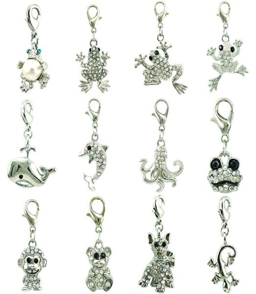 whole mix style white rhinestone animal pendants with lobster clasp charm for women diy jewelry making accessories9654143, Bronze;silver
whole mix style white rhinestone animal pendants with lobster clasp charm for women diy jewelry making accessories9654143, Bronze;silver