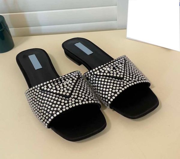 rhinestone triangle logo flat slippers for women genuine leather mules retro black sandals fashion slides designer womens flip flo2263905
rhinestone triangle logo flat slippers for women genuine leather mules retro black sandals fashion slides designer womens flip flo2263905