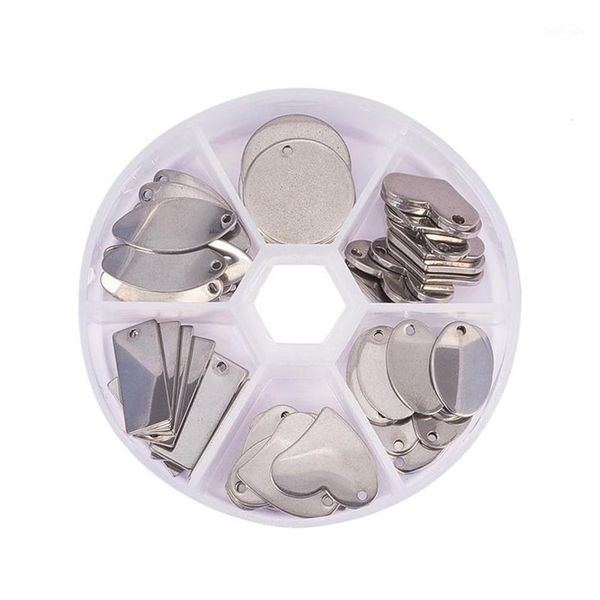 charms 60 pcs stainless steel flat round oval heart rectangle blank stamping tag pendants 6 styles for jewelry making1221c, Bronze;silver
charms 60 pcs stainless steel flat round oval heart rectangle blank stamping tag pendants 6 styles for jewelry making1221c, Bronze;silver