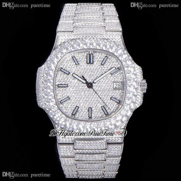 2021 twf paved diamonds 5711 324sc 324cs automatic mens watch stick markers fully iced out diamond stainless steel bracelet super 209q, Slivery;brown
2021 twf paved diamonds 5711 324sc 324cs automatic mens watch stick markers fully iced out diamond stainless steel bracelet super 209q, Slivery;brown