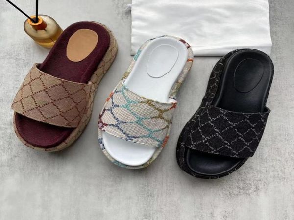 2023 designer slides women platform sandals mens slippers embroidered canvas sandal landy girls 60mm canvas sliders slipper with d8717518, Black
2023 designer slides women platform sandals mens slippers embroidered canvas sandal landy girls 60mm canvas sliders slipper with d8717518, Black